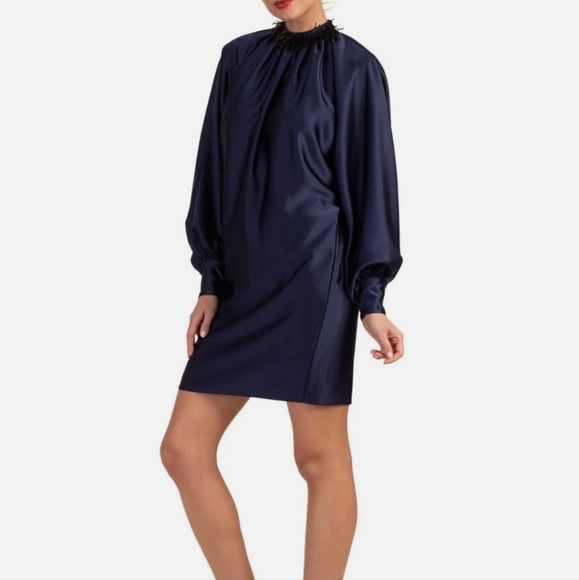 Trina Turk Terrestrial Gown $398 [XXS] NWT Midnight Blue - Picture 1 of 12